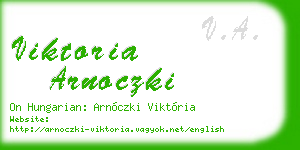 viktoria arnoczki business card