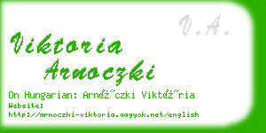 viktoria arnoczki business card